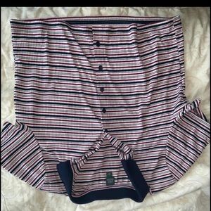 Cropped striped shirt